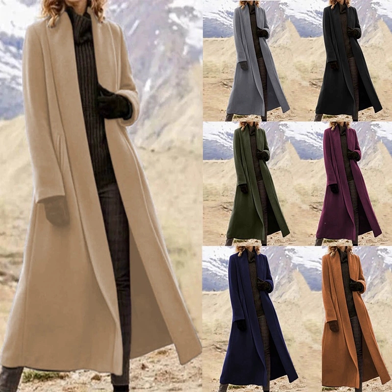Wool Coat Peacoat - Mantel Wol Ukuran Besar Ekstra Panjang