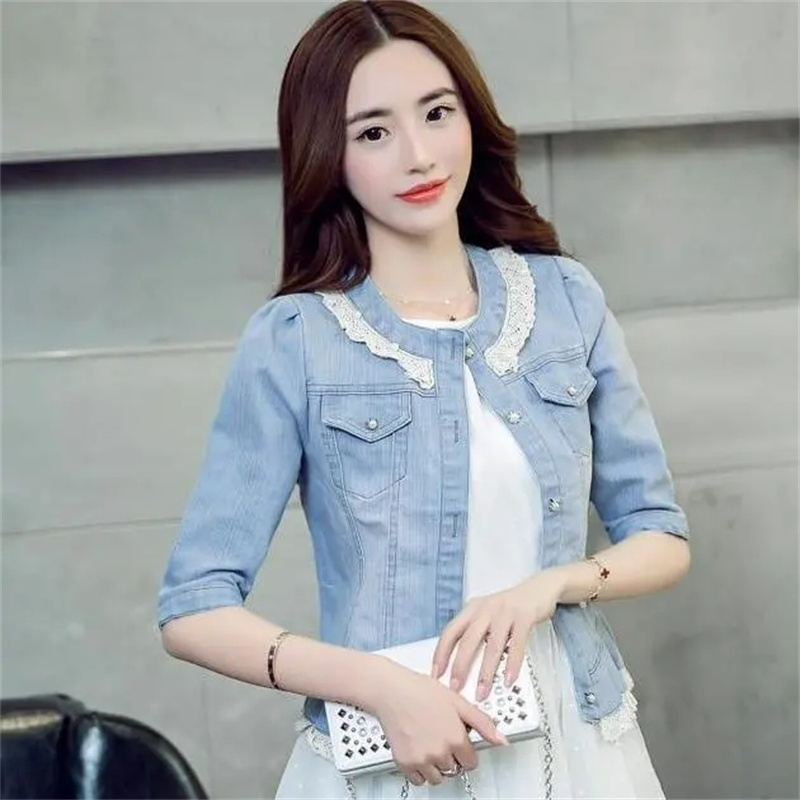 Jaket Denim Wanita Jaket Jeans - Down Jacket Packable ulasan dan harga