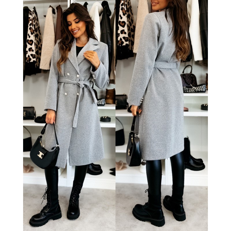 Mantel wol untuk wanita, jaket - Wool Coat Peacoat ulasan dan harga